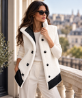 Cosette - Manteau croisé en fausse peau de mouton