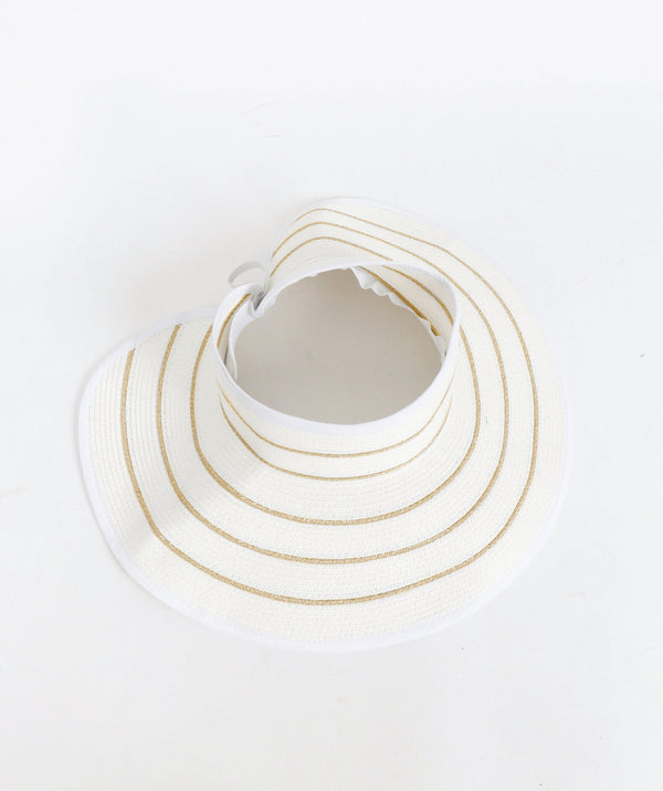 Cruise - Natural White Wide Brim Straw Visor