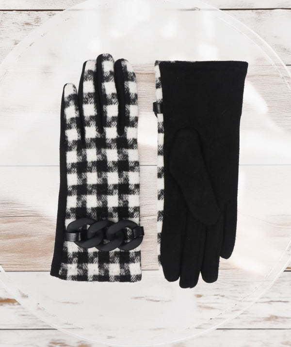 Fiona - gants de contrôle monochrome blanc noir noir