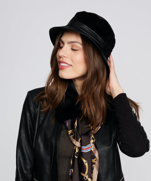Kari - Black Corduroy Bucket Hat