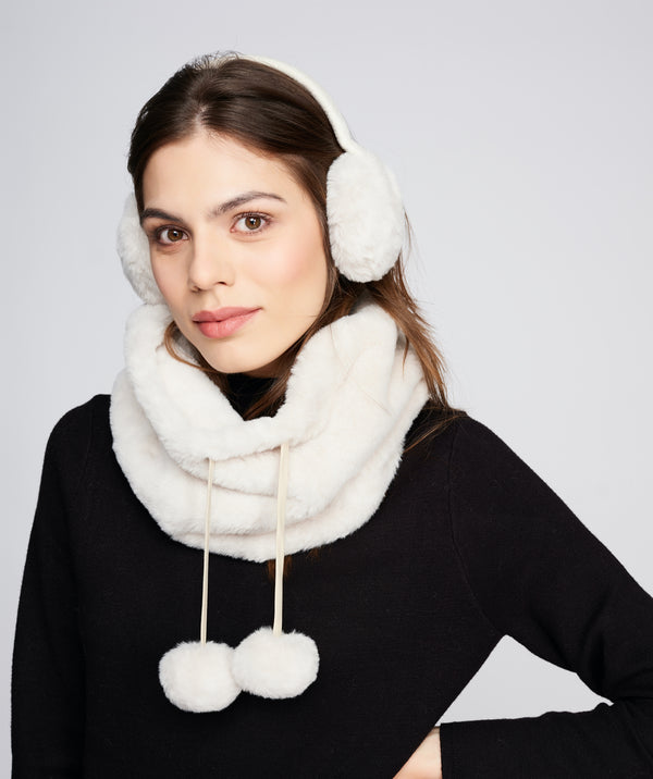 Hepburn - Pearl Faux Fur Earmuffs