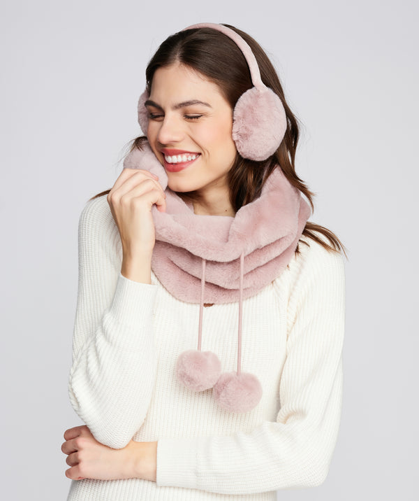 Margot - Dusty Pink Faux Fur Earmuffs