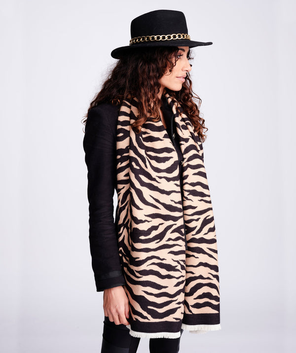 Melissa - Black Fedora Hat with Gold Chain Embellishment