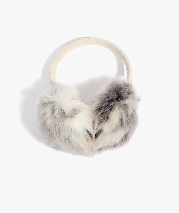 Margot - Snow Wolf Faux Fur Earmuffs