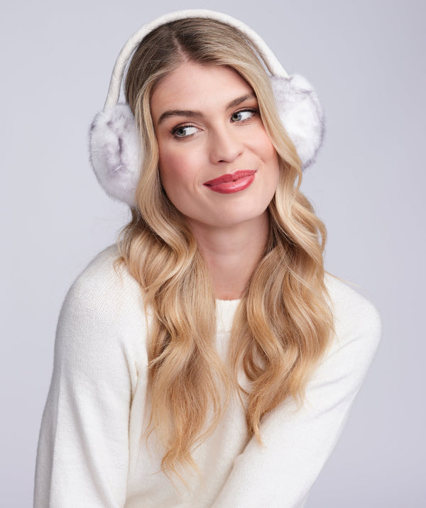 Marilyn - Silver Grey Ombre Faux Fur Ear Muff