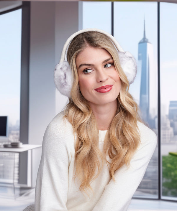 Marilyn - Silver Grey Ombre Faux Fur Ear Muff