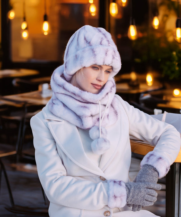 Marilyn - Silver Grey Plush Faux Fur Hat