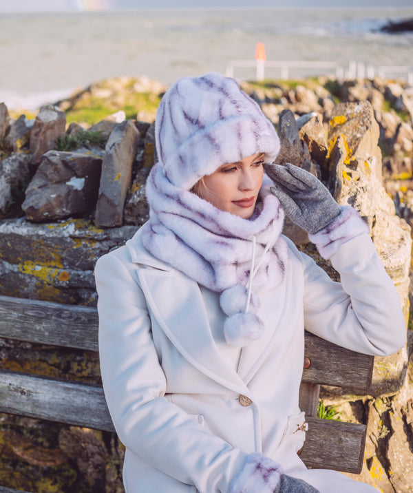 Marilyn - Silver Grey Plush Faux Fur Hat