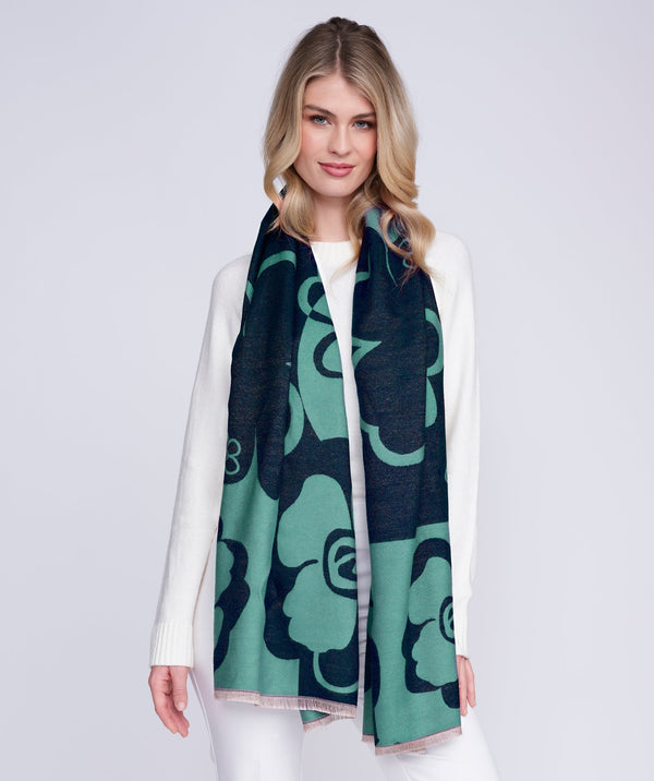 Megan - Navy/Teal Floral Designer Wrap