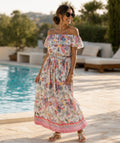 Mijas - Vestido de praia maxi sem alças