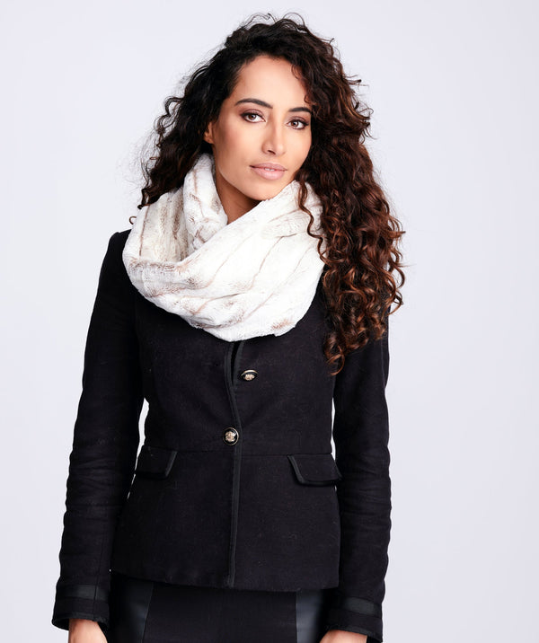 Faux Fur Snood - Taupe - Accessories, Faux Fur, Remi, Scarf, Taupe, Winter Accessories