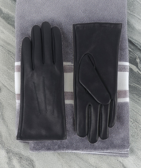 Verona - Ladies Black Kid Leather Gloves