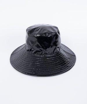 Patent PU Hat - Black - Accessories, Black, Darcy, Hat, Winter Accessories