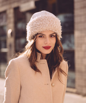 Faux Fur Cuff Pull On Hat - Almond - Accessories, Almond, Emma, Faux Fur, Hat, Winter Accessories