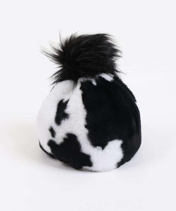 Animal Print Hat - Black and White
