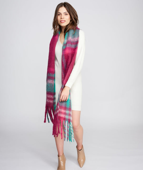 Super Soft Blanket Scarf - Fuchsia - Accessories, Multicoloured, Penelope, Scarf, Winter Accessories
