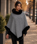 Addison - Pied-de-poule poncho