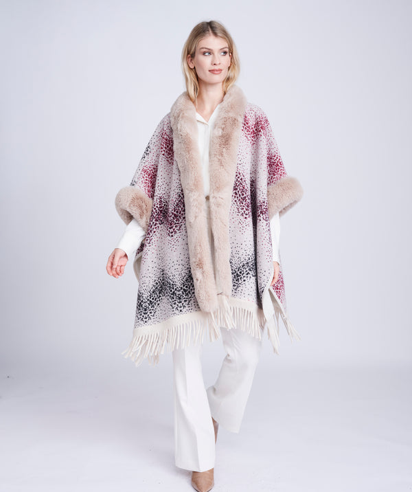 Alma - Faux Fur Cape Wrap