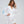 Amara - White Cotton Tunic with Blue Embroidery and Tie Belt