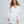 Amara - White Cotton Tunic with Blue Embroidery and Tie Belt