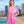 Amaya - Hot Pink Striped Beach Dress