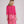Anastasia - Camisa de renda de algodão rosa quente encobrimento