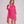 Anastasia - Camisa de renda de algodão rosa quente encobrimento