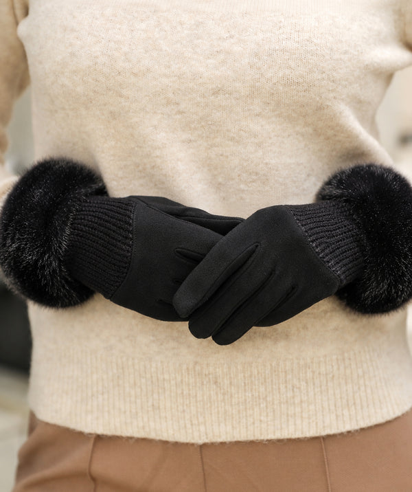 Aria – Winterhandschuhe aus Wildlederimitat