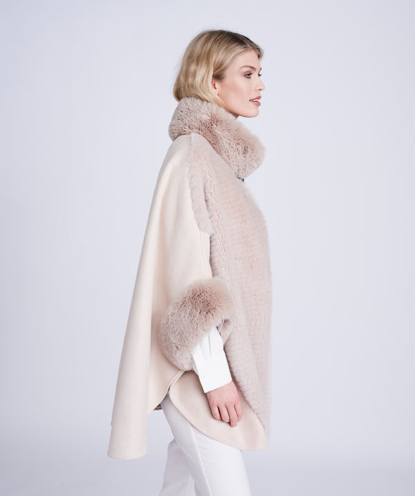 Ariana - Faux Suede Winter Cape