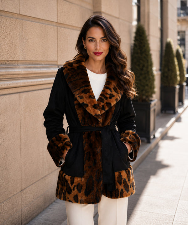 Ariella - Manteau en faux suède