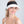 Augusta - White Black Straw Visor with Chiffon Tie