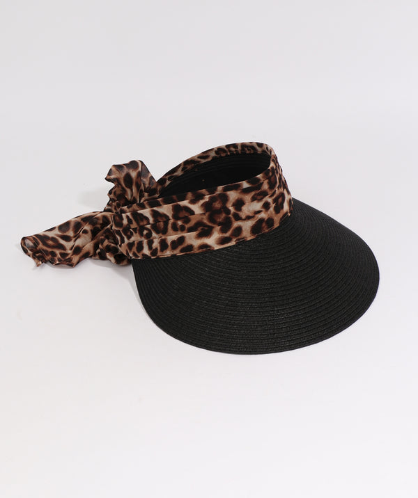 Augusta – Strohschirm mit Chiffon-Krawatte