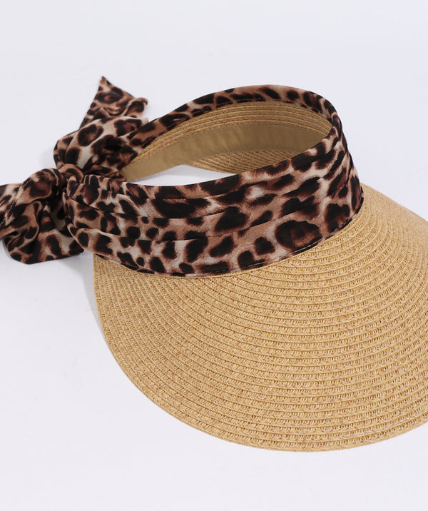 Augusta – Strohschirm mit Chiffon-Krawatte