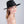 Aura - Black Straw Fedora Hat with Sequin Trim
