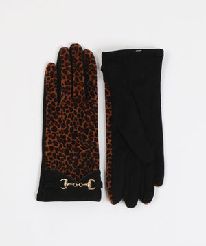 Faux Suede Leopard Print Gloves | Premium Quality, Great Value