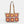 Sand/Pink Floral Crochet Tote Bag with Zipped Closure