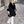 Autumn - Black Faux Fur Trim Wrap with Half Length Sleeves