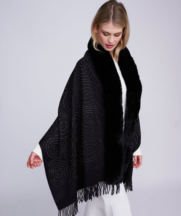 Avaline - Faux Fur Winter Shawl