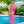 Belize - Fuchsia Paillettenspitze Kimono mit Krawattengürtel