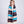 Turquoise Striped Oversized Scarf with Raw Edges