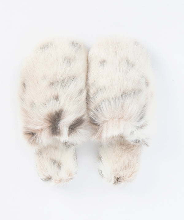 Bianca - Wolf Faux Fur Slippers