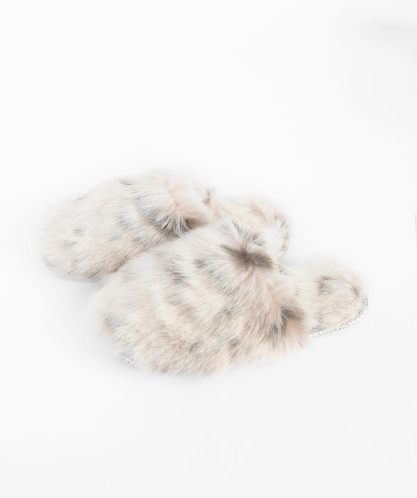 Bianca - Wolf Faux Fur Slippers
