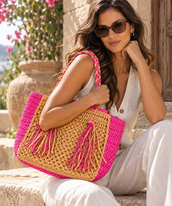 Cannes - Straw Tote Bag