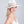 Caprini - chapeau fedora blanc avec bande de bande métallique