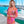 Carriba - Hot Pink Butterfly Printed Tunic Cover Up