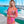 Hot Pink Butterfly Printed Tunic Cover Up