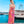 Carriba - Hot Pink Butterfly Print Strapless Maxi Dress