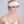 Visor de paille en papier blanc/naturel avec embellissement de la courroie de chaîne