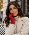Laura – Klassische Handschuhe aus Wildlederimitat