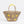 Sand Straw Basket Bag with Lemon Embroidered Motifs